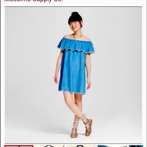 Mossimo off the shoulder chambray denim dress